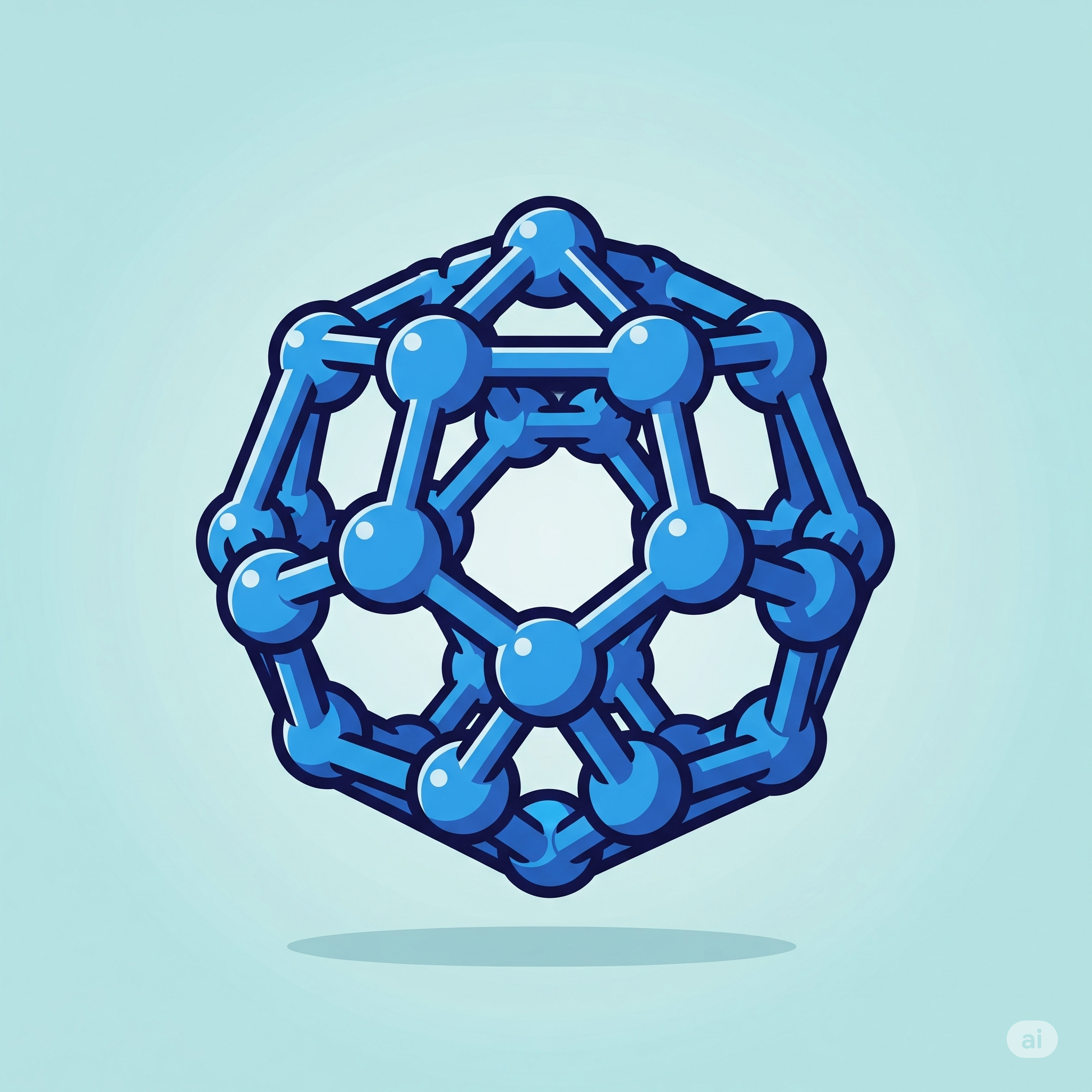 Blue Fullerene Logo